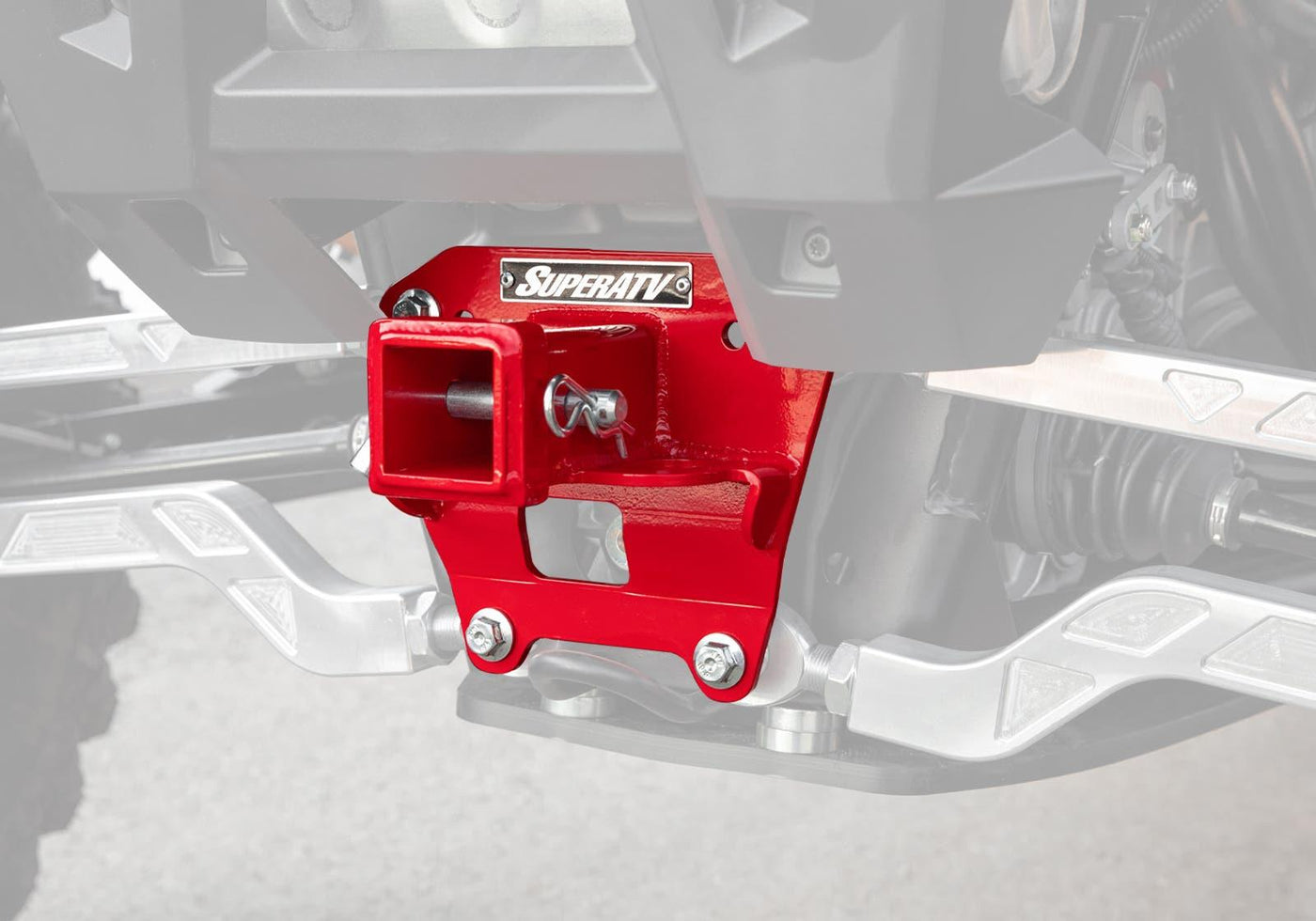 Polaris RZR XP Turbo Rear Receiver Hitch - Red
