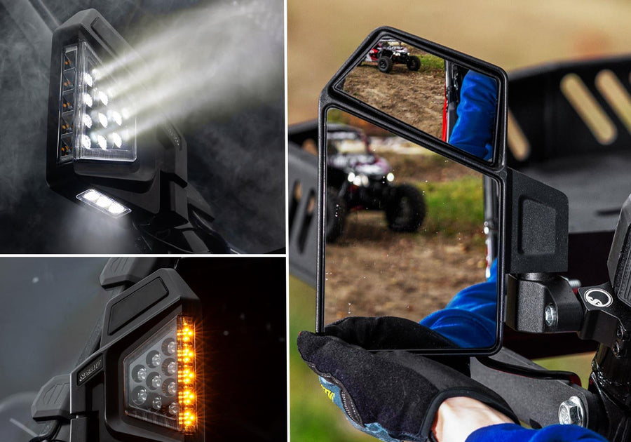 Can-Am Dual Section LED Side-View Mirrors